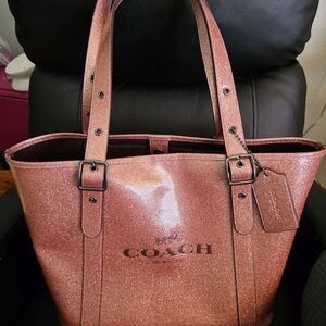 Coach Glitter  Pink Tote Bag
